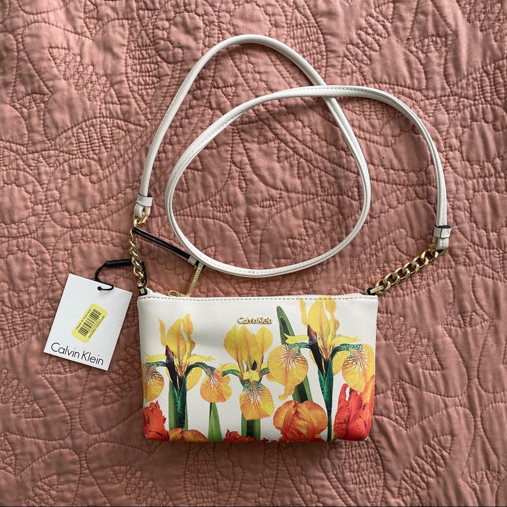 NWT Calvin Klein floral bag